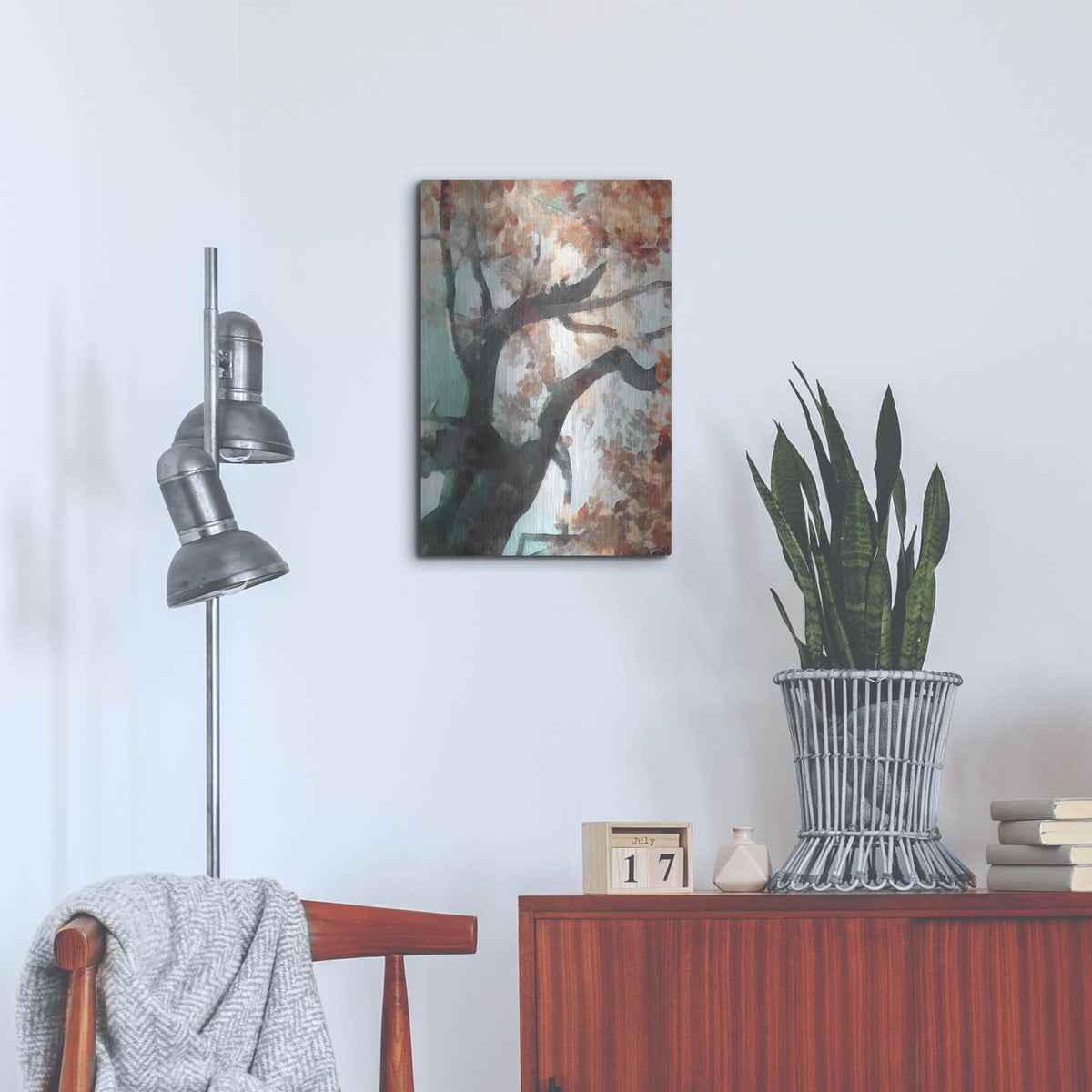 'Fall Tree 1' by Alonzo Saunders – Metal Wall Art, 16x24 room view