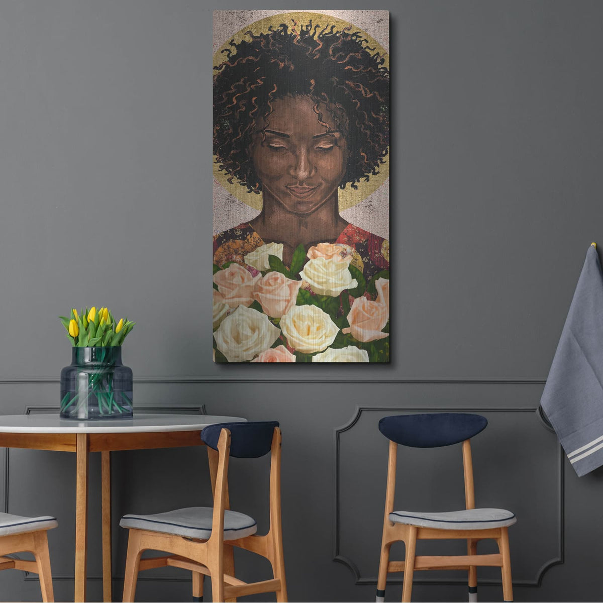 'Meditation 1' by Alonzo Saunders – Metal Wall Art, 24x48 room view