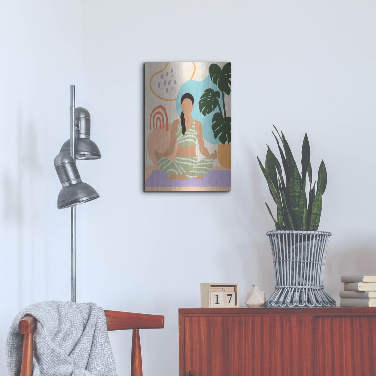 'Bright Energy 1' by Annie Warren – Metal Wall Art, 16x24 room view
