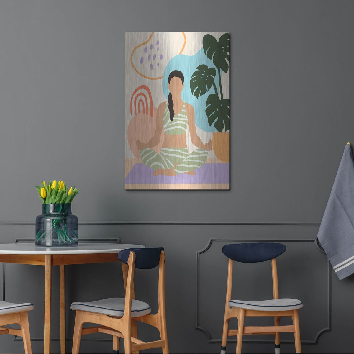 'Bright Energy 1' by Annie Warren – Metal Wall Art, 24x36 room view