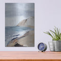'Calm Blue Coast 1' by Annie Warren – Metal Wall Art, 12x16 room view