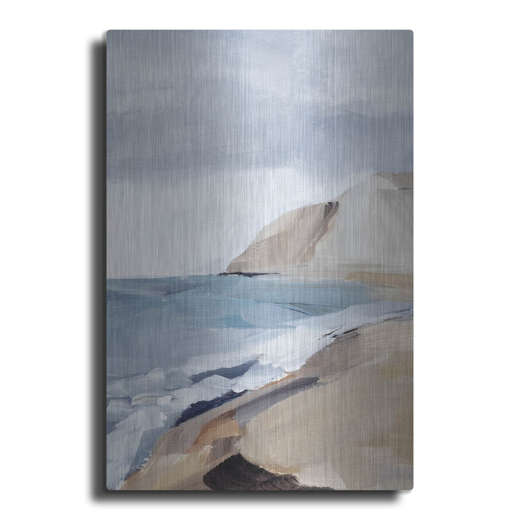 'Calm Blue Coast 1' by Annie Warren – Metal Wall Art