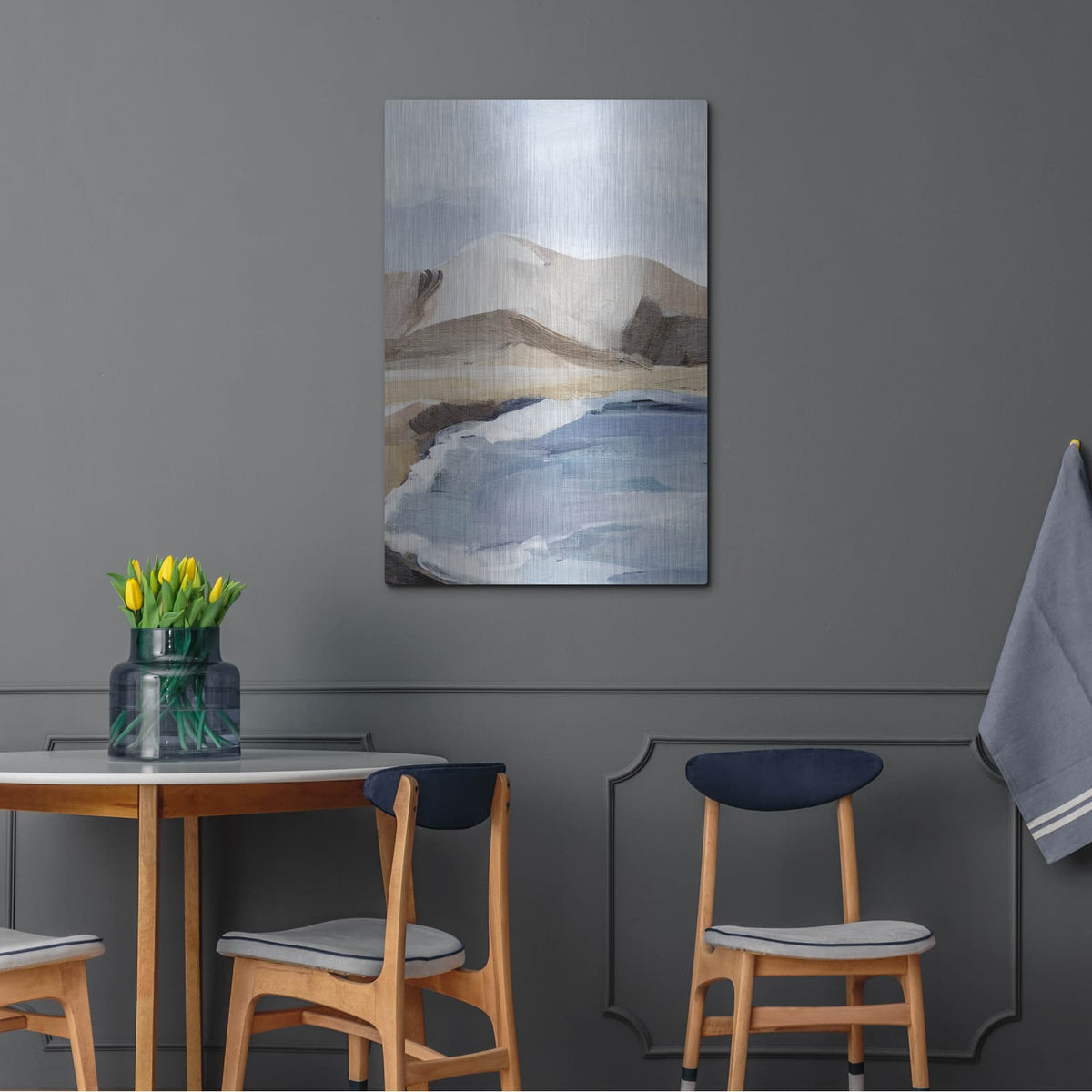 'Calm Blue Coast 2' by Annie Warren – Metal Wall Art, 24x36 room view