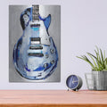 'Electric Blues 3' by Annie Warren – Metal Wall Art, 12x16 room view