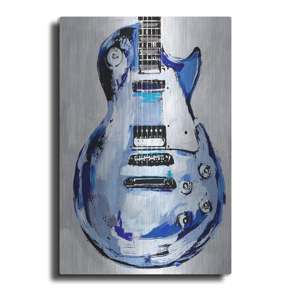 'Electric Blues 3' by Annie Warren – Metal Wall Art