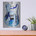 'Electric Blues 4' by Annie Warren – Metal Wall Art, 12x16 room view