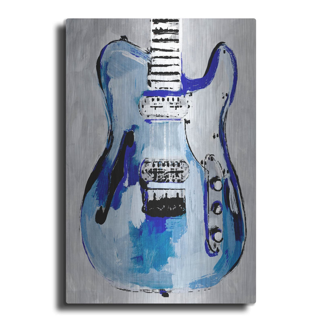 'Electric Blues 4' by Annie Warren – Metal Wall Art
