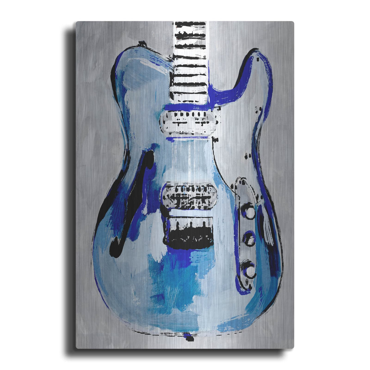 'Electric Blues 4' by Annie Warren – Metal Wall Art