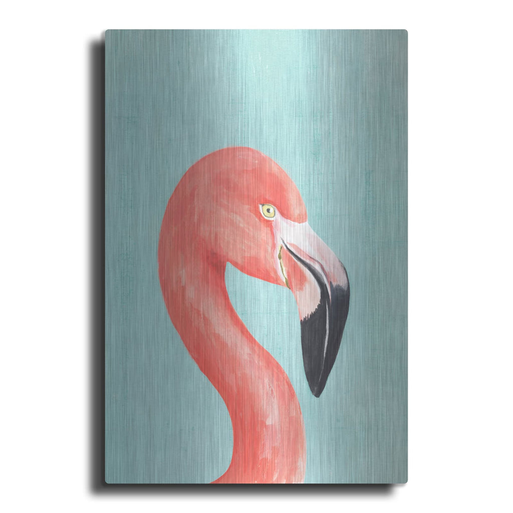 'Exotic Bird On Blue 4' by Annie Warren – Metal Wall Art