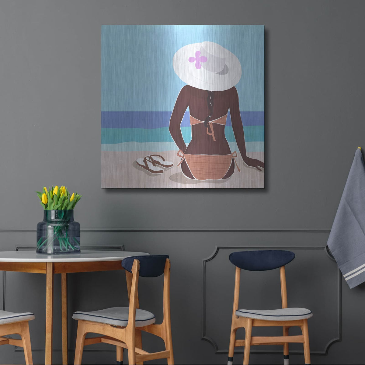 'Ocean Gaze 2' by Annie Warren – Metal Wall Art, 36x36 room view
