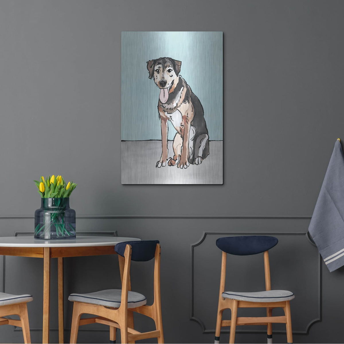 'Pet Portrait 1' by Annie Warren – Metal Wall Art, 24x36 room view