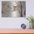 'Snowy Street 1' by Annie Warren – Metal Wall Art, 16x12 room view