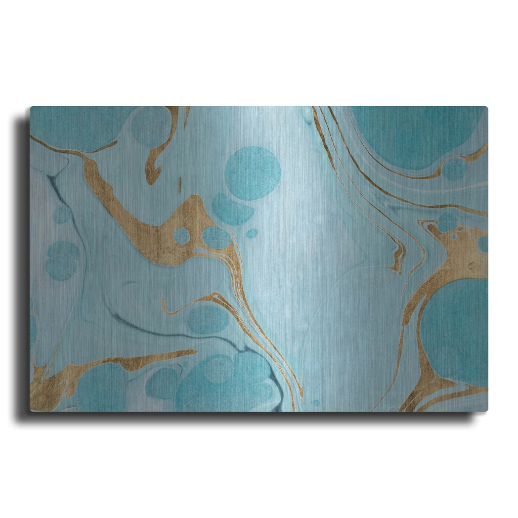 'Turquoise Stream 1' by Annie Warren – Metal Wall Art