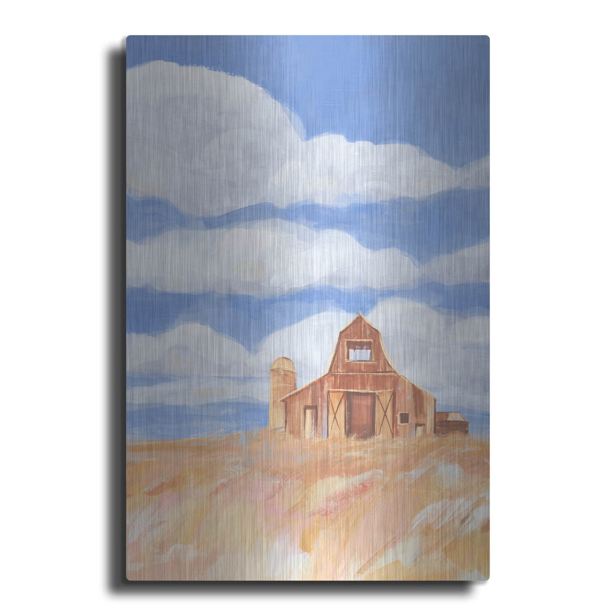'Wheatfield Barn 1' by Annie Warren – Metal Wall Art