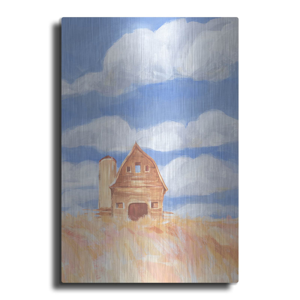 'Wheatfield Barn 2' by Annie Warren – Metal Wall Art