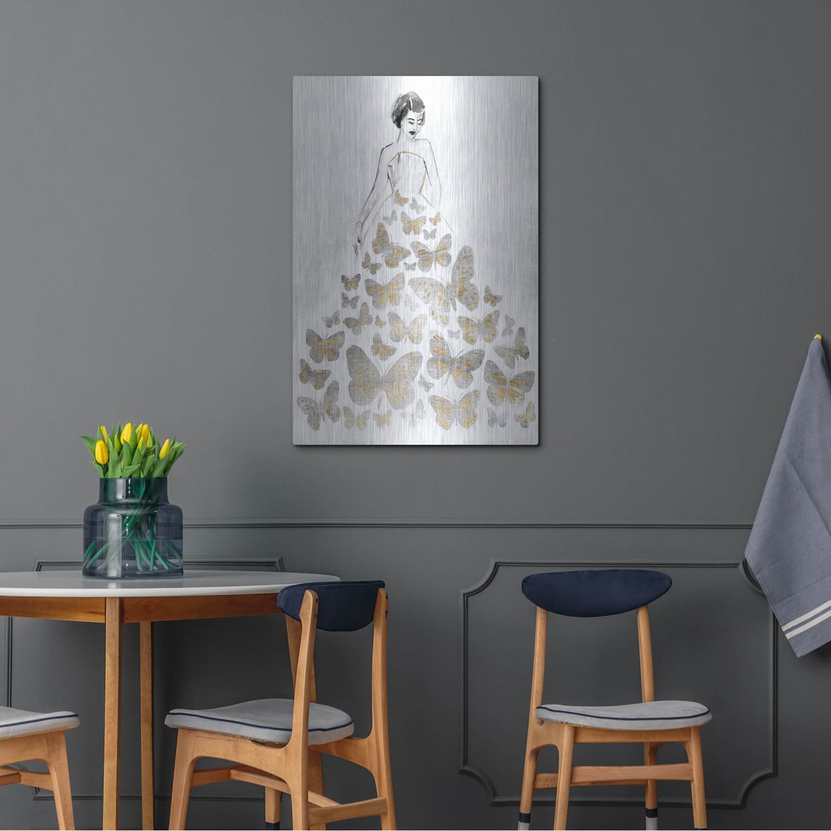 'Fluttering Gown 2' by Annie Warren – Metal Wall Art, 24x36 room view