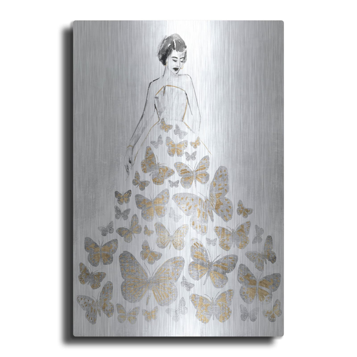 'Fluttering Gown 2' by Annie Warren – Metal Wall Art