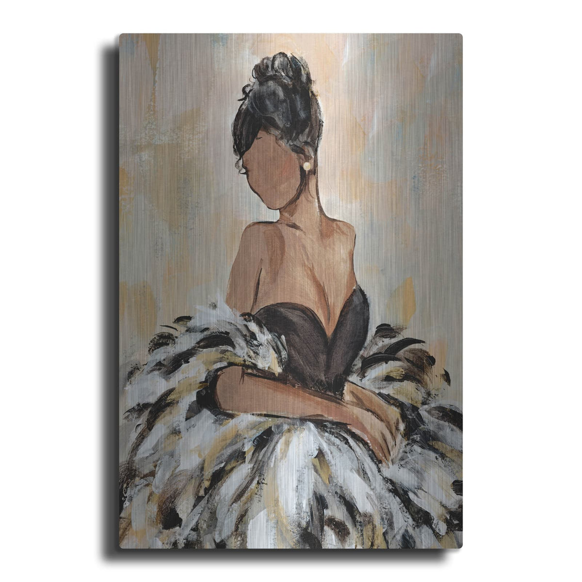 'Ball Gown Frills 3' by Annie Warren – Metal Wall Art