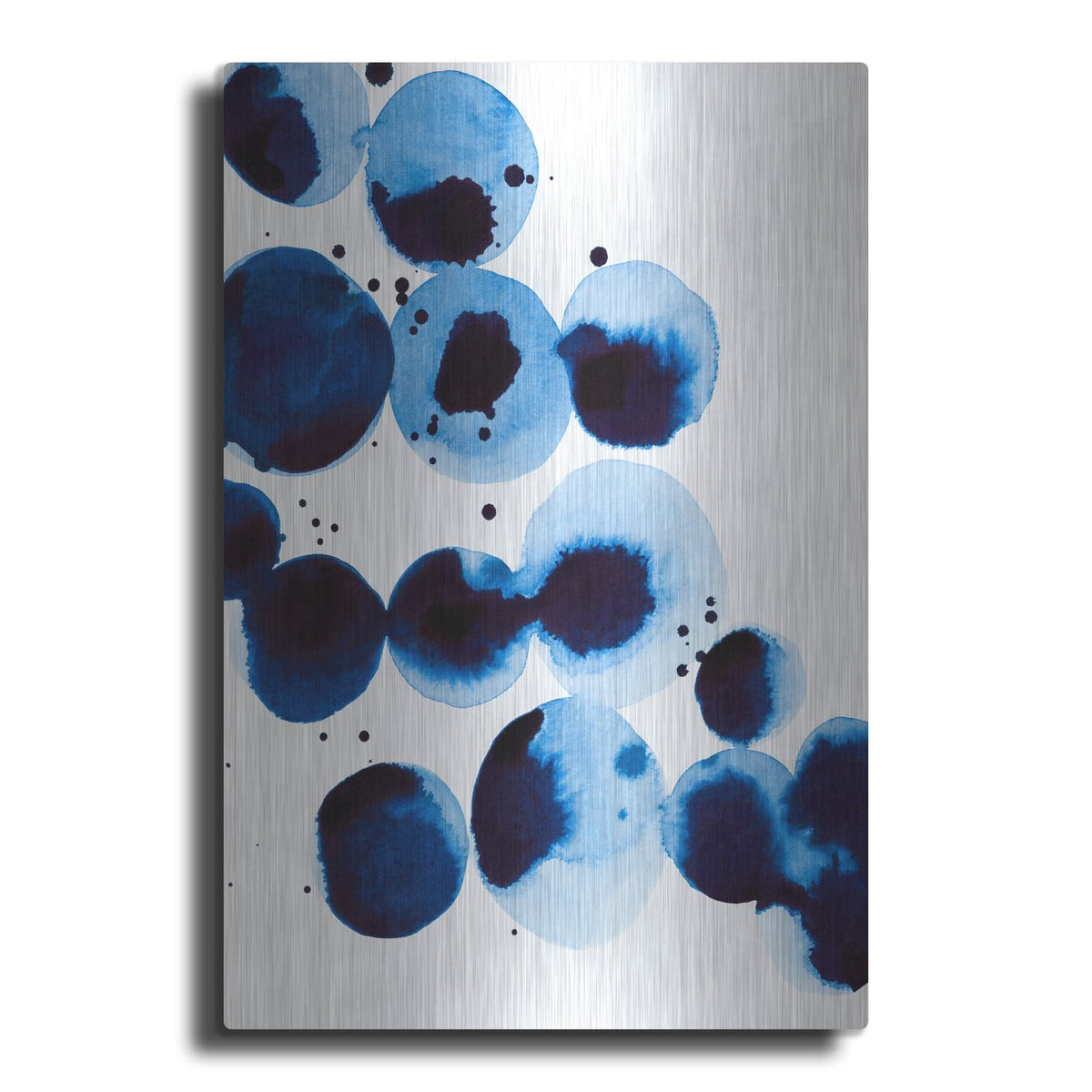 'Blue Drops 3' by Annie Warren – Metal Wall Art