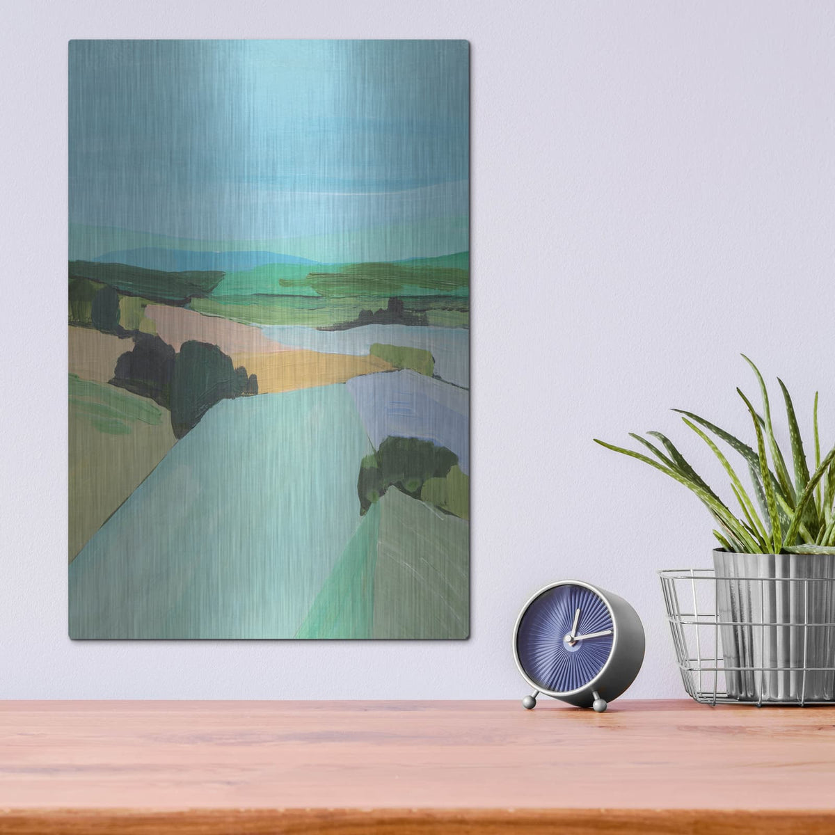 'Bright Colored Countryside 4' by Annie Warren – Metal Wall Art, 12x16 room view