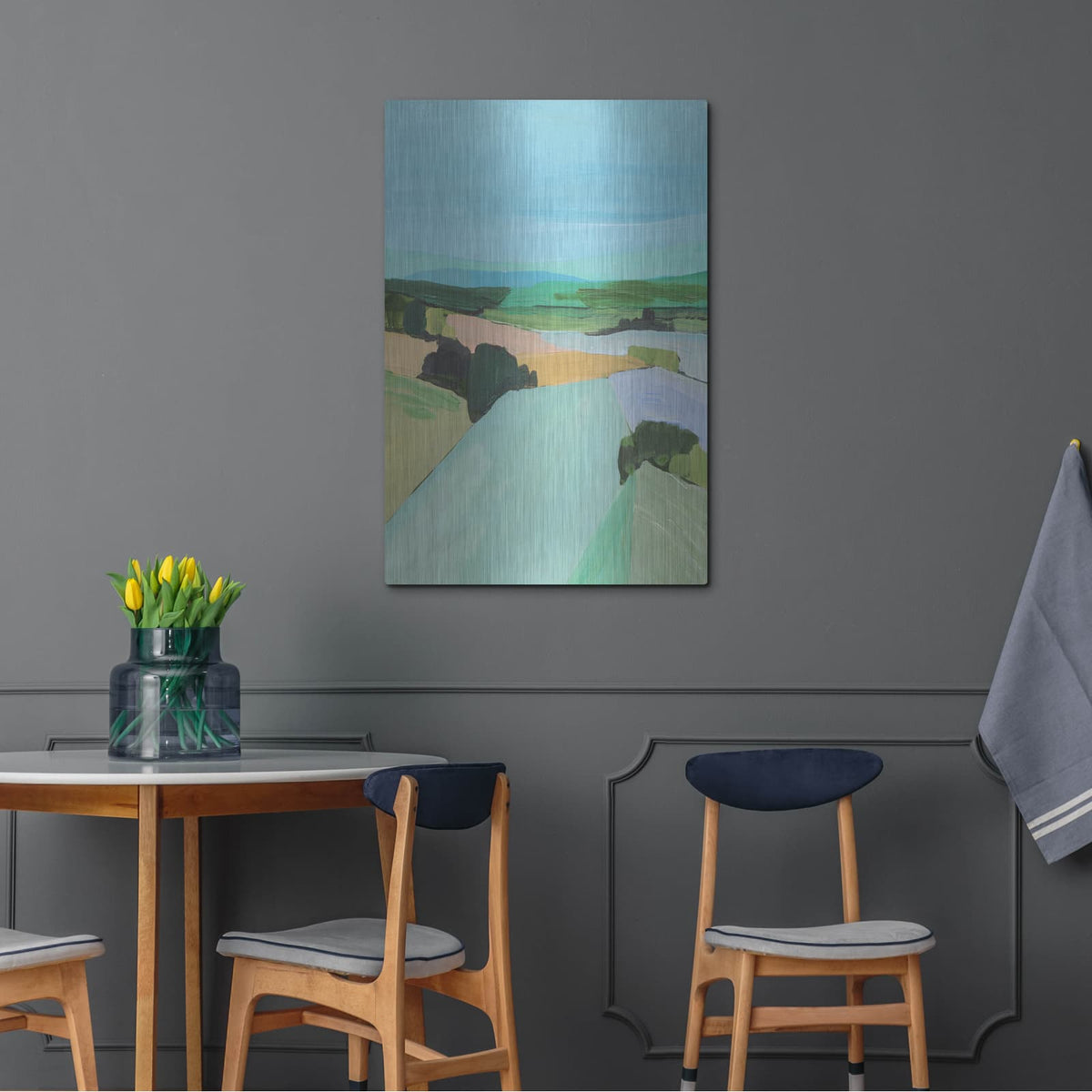 'Bright Colored Countryside 4' by Annie Warren – Metal Wall Art, 24x36 room view