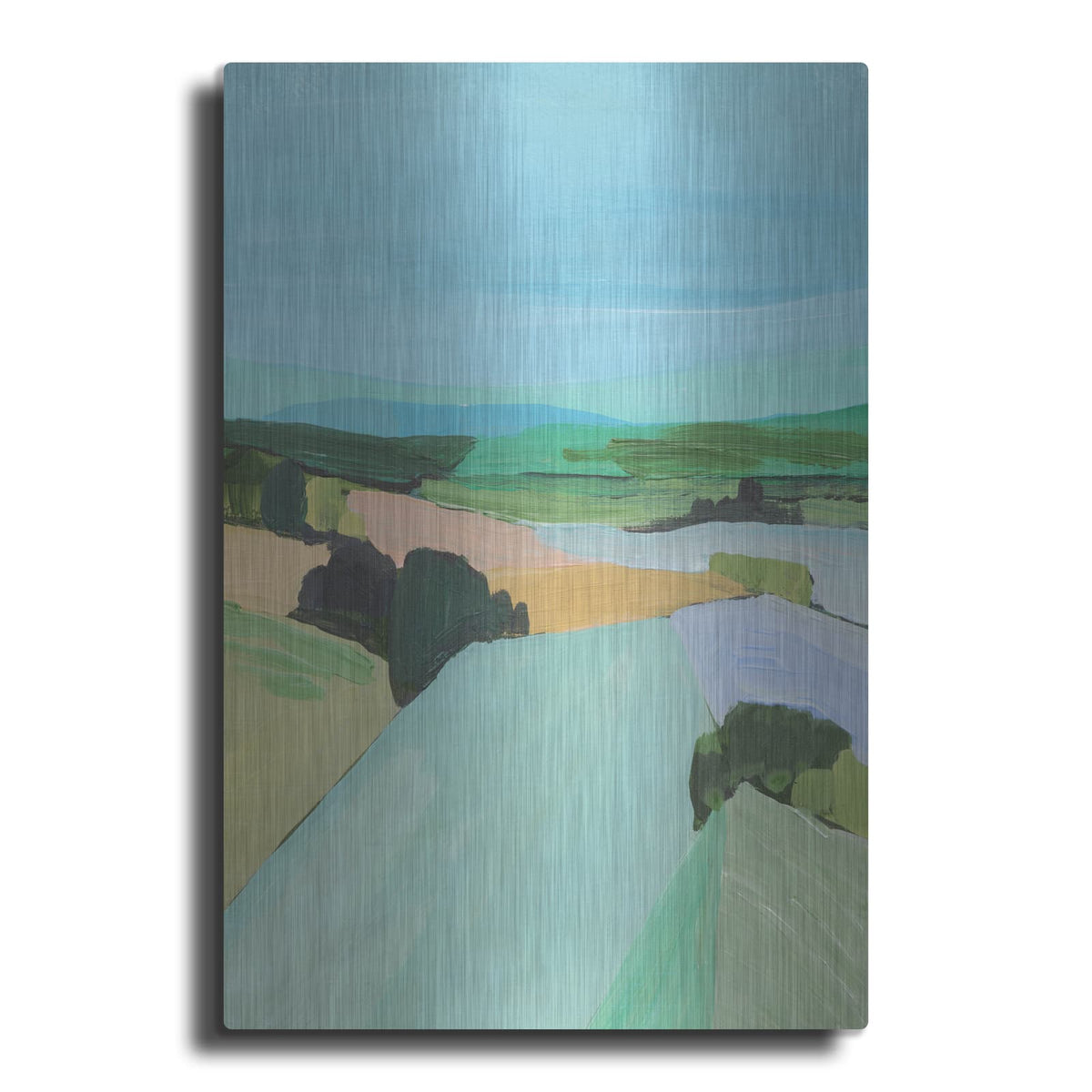 'Bright Colored Countryside 4' by Annie Warren – Metal Wall Art