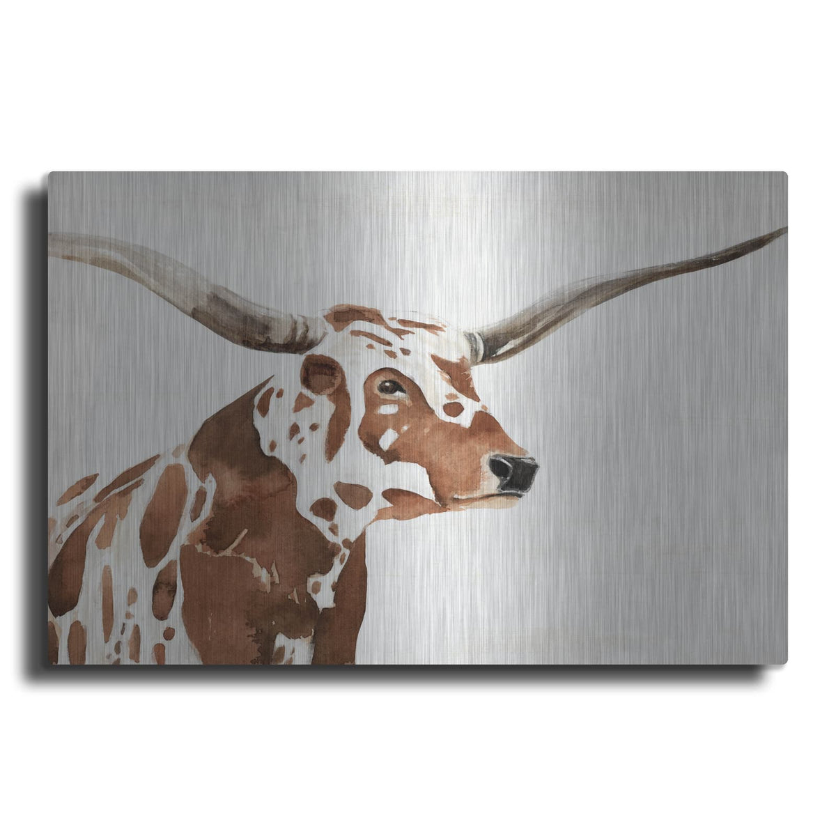 'Spotted Steer 4' by Annie Warren – Metal Wall Art
