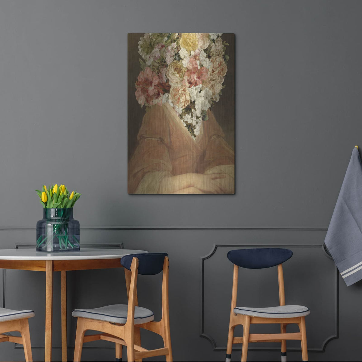 'Portrait In Bloom 2' by Annie Warren – Metal Wall Art, 24x36 room view