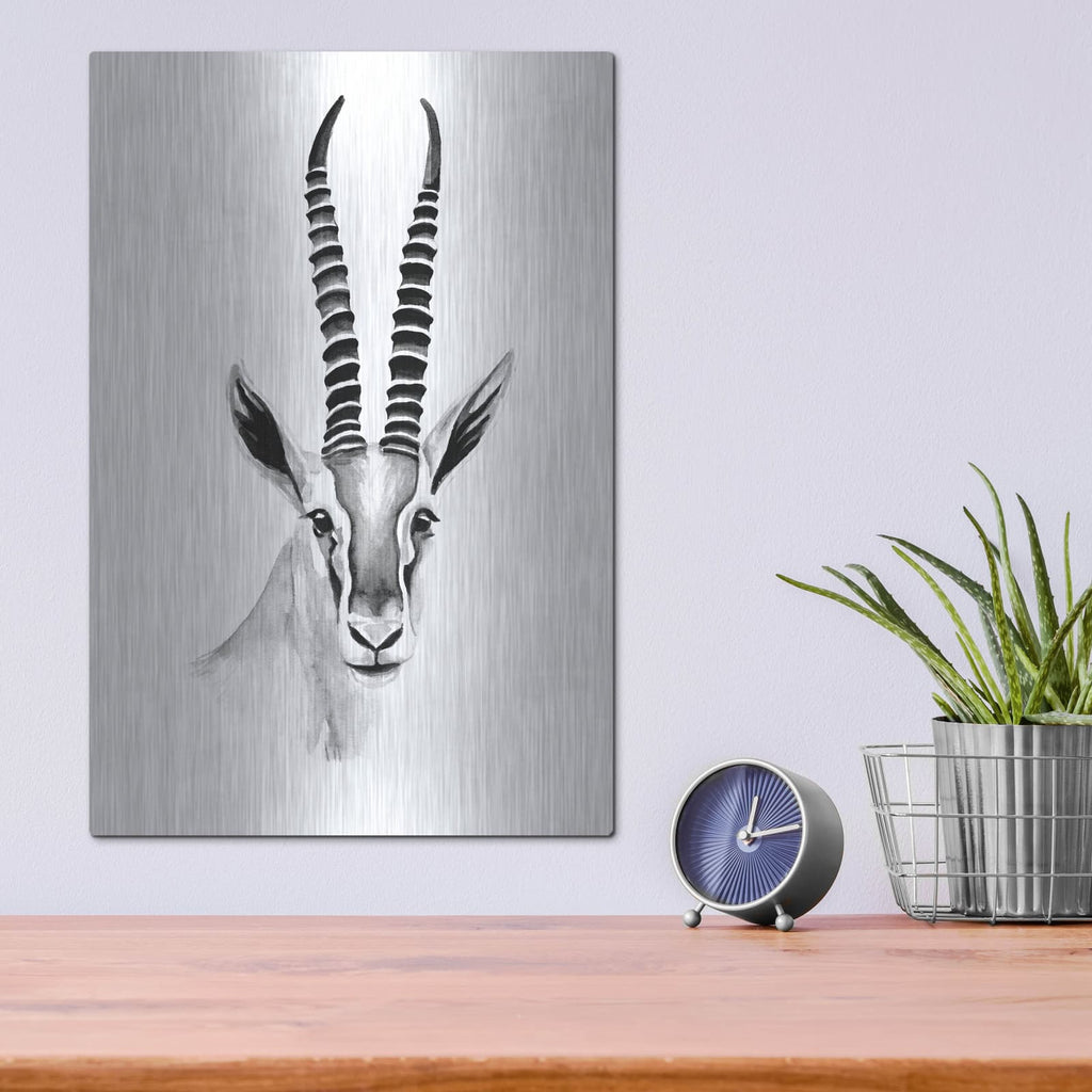 'Gazelle Sketch 2' by Annie Warren – Metal Wall Art, 12x16 room view