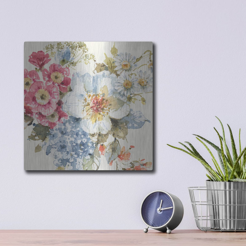 'Summer Garden III' by Lisa Audit – Metal Wall Art, 12x12 room view