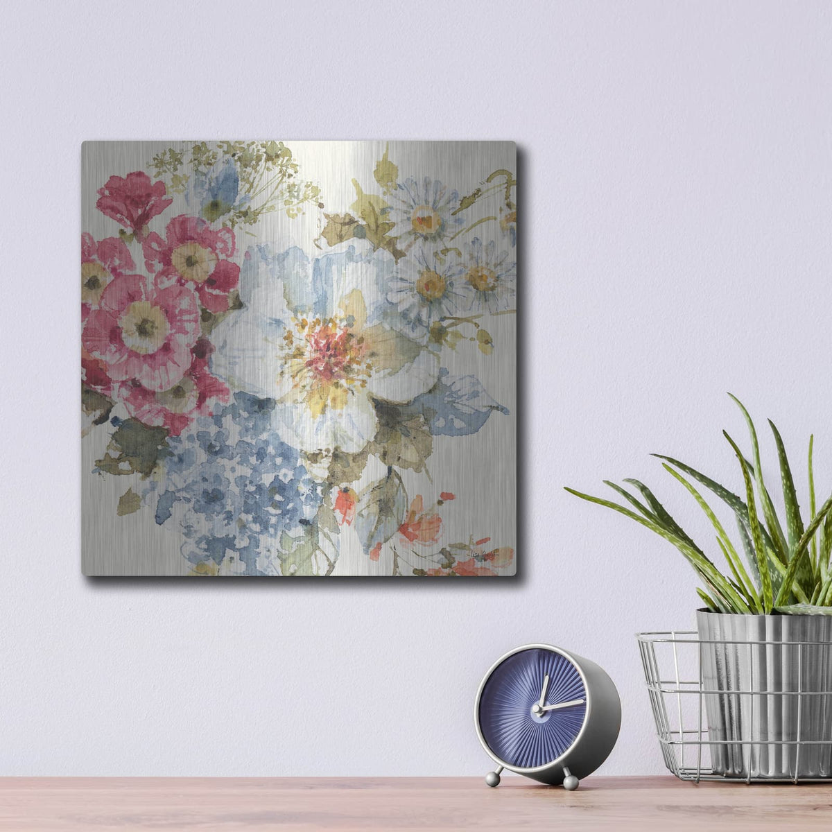 'Summer Garden III' by Lisa Audit – Metal Wall Art, 12x12 room view