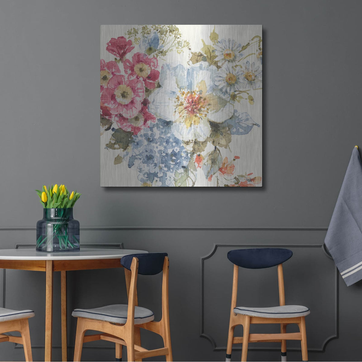 'Summer Garden III' by Lisa Audit – Metal Wall Art, 36x36 room view