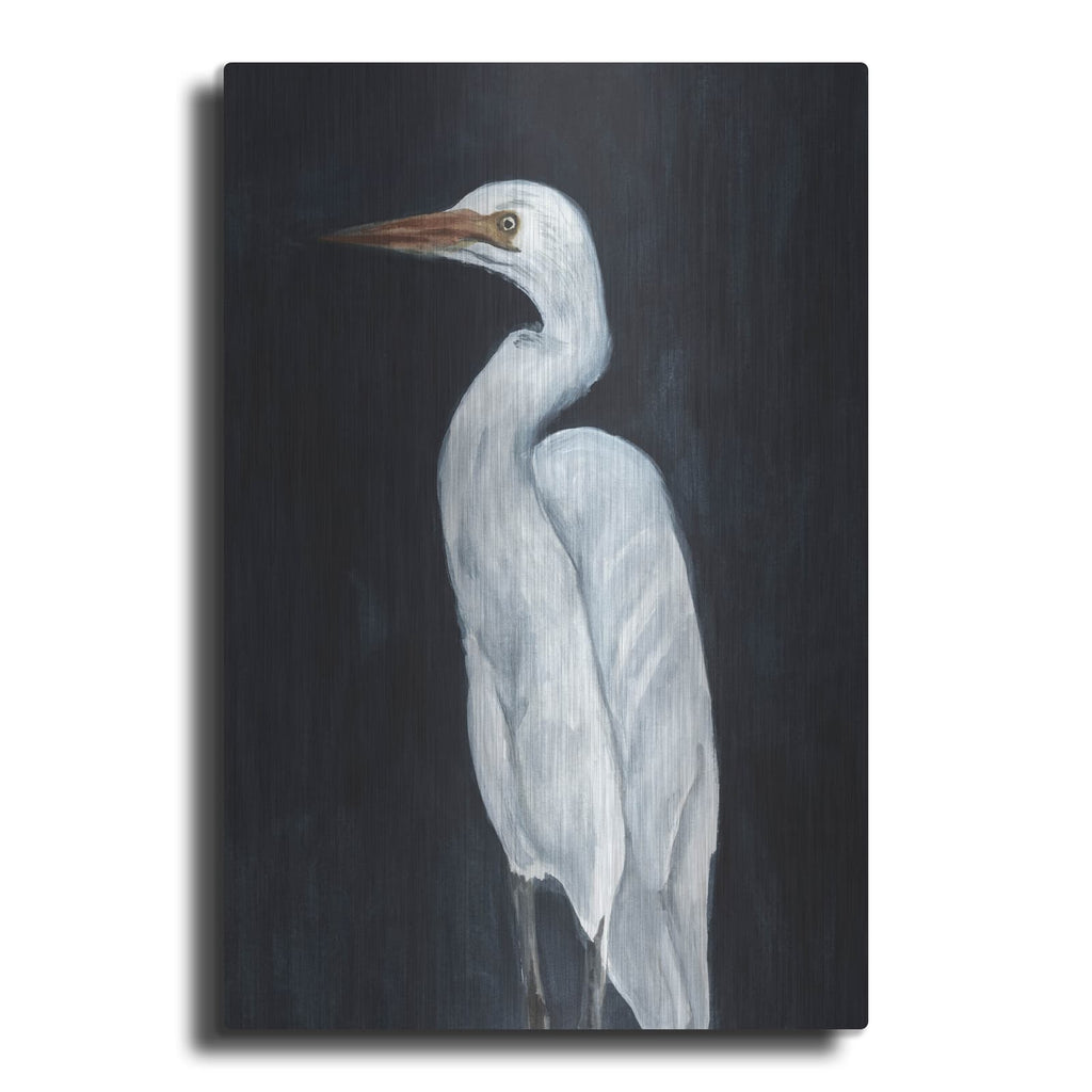 'Calm Great Egret 1' by Annie Warren – Metal Wall Art