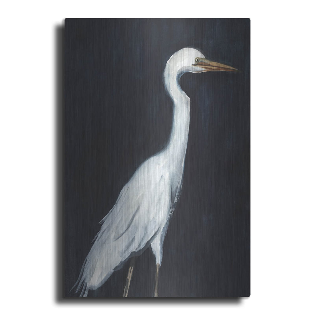 'Calm Great Egret 2' by Annie Warren – Metal Wall Art