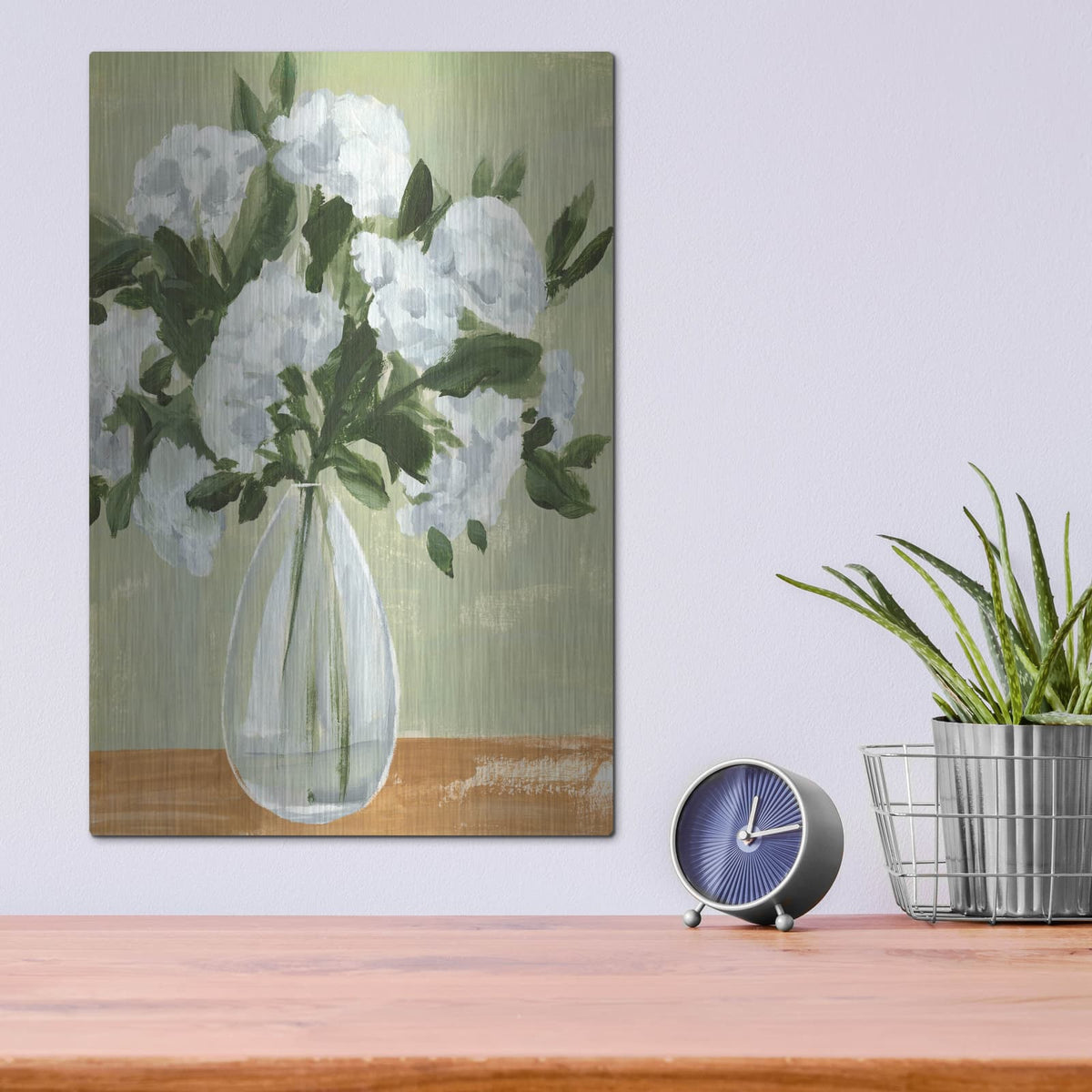 'Vased Viburnum 2' by Annie Warren – Metal Wall Art, 12x16 room view