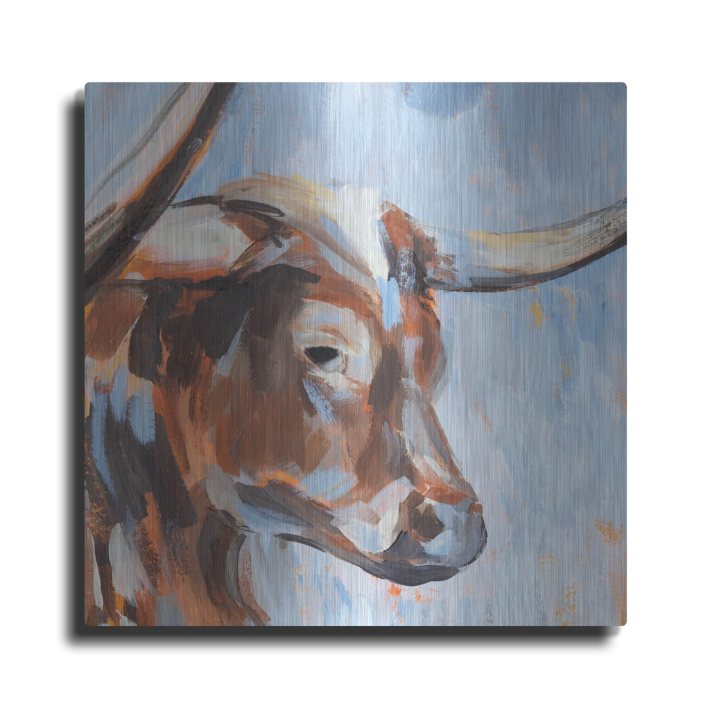 'Vivid Cattle 3' by Annie Warren – Metal Wall Art
