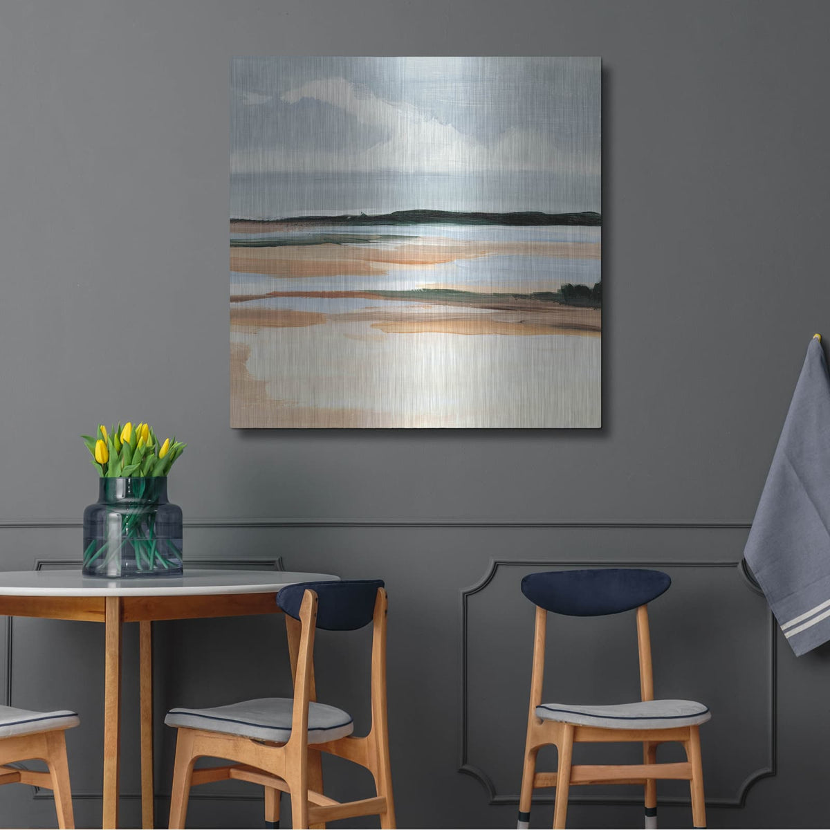 'Flaxen Coast 1' by Annie Warren – Metal Wall Art, 36x36 room view