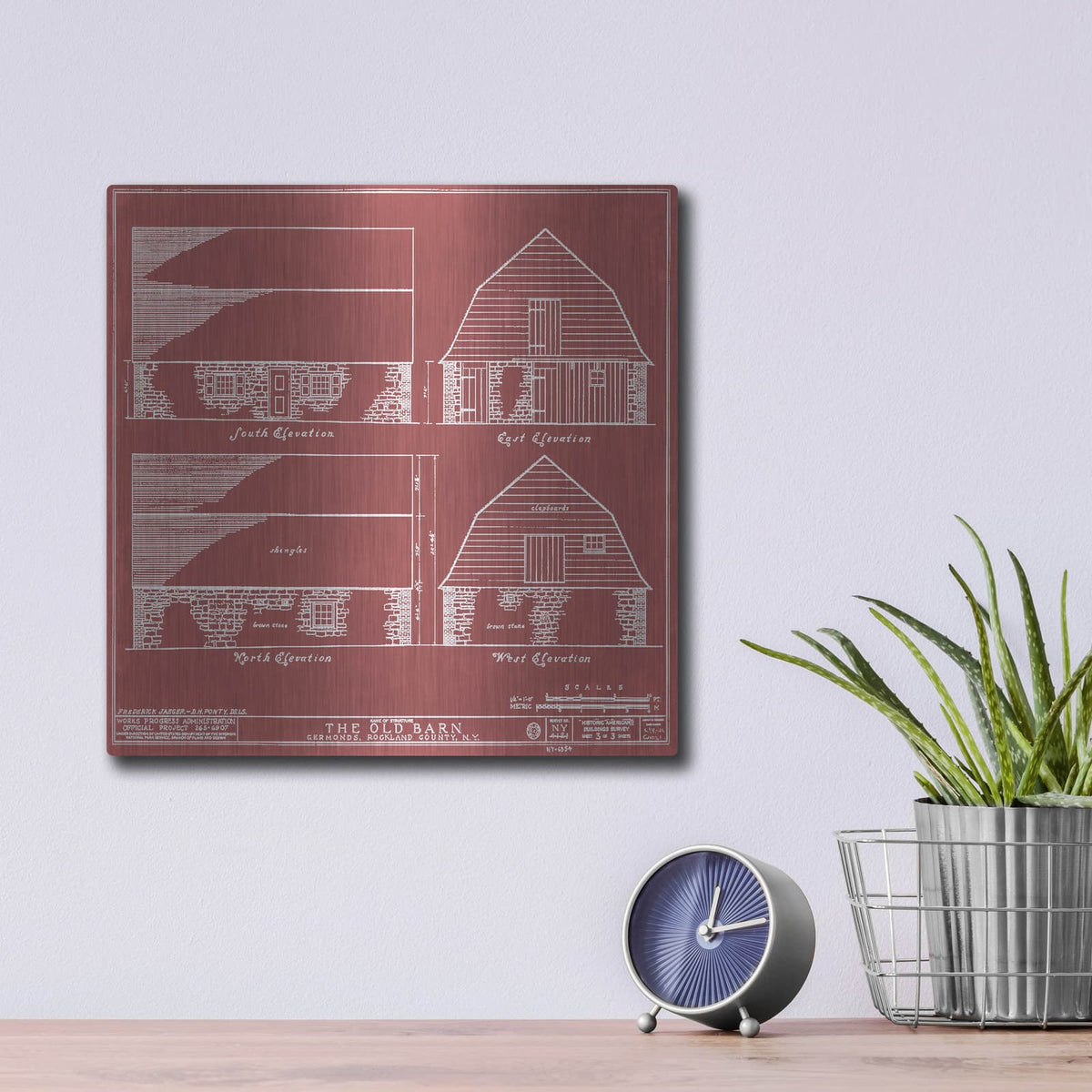 'Rockland County Barn 1' by Annie Warren – Metal Wall Art, 12x12 room view