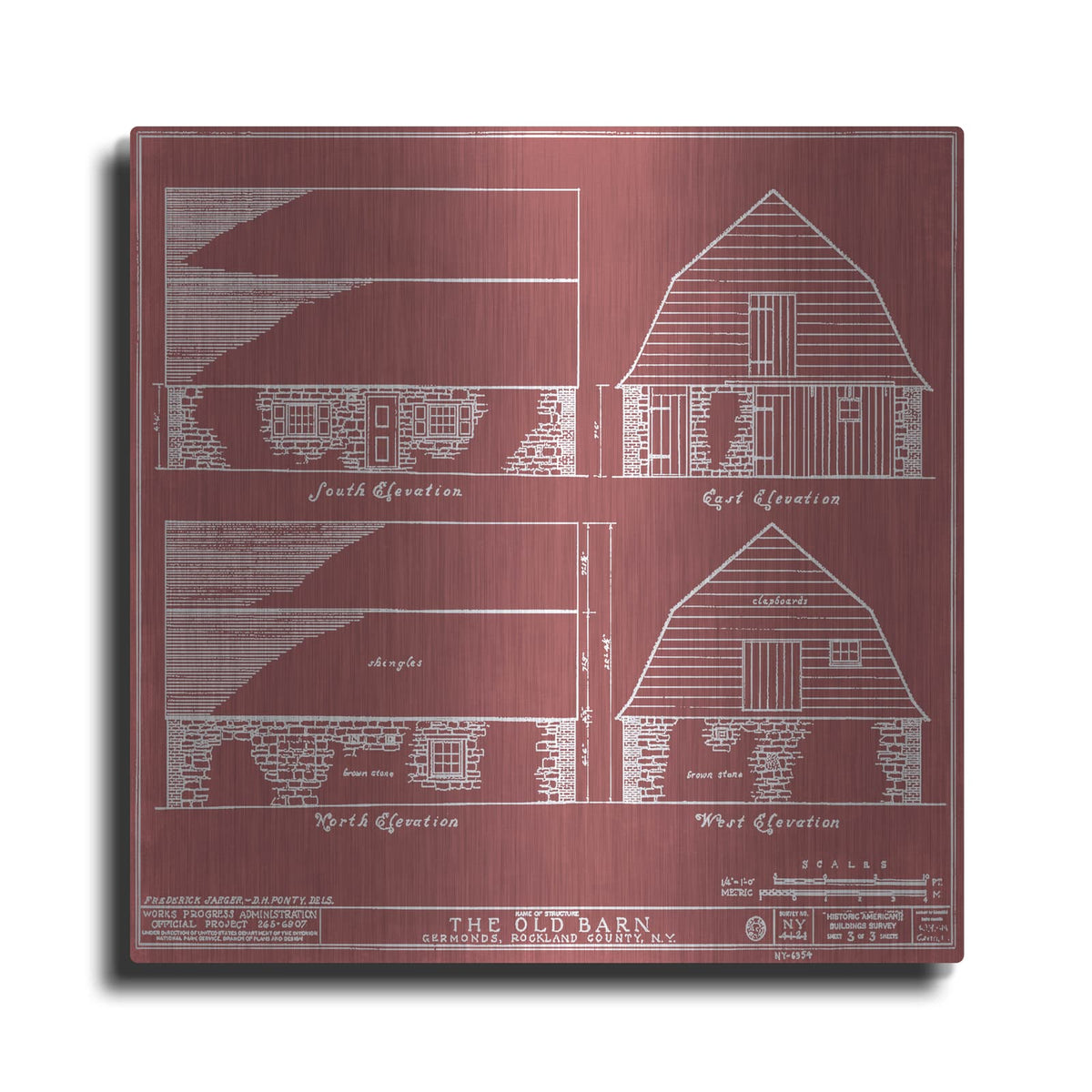 'Rockland County Barn 1' by Annie Warren – Metal Wall Art