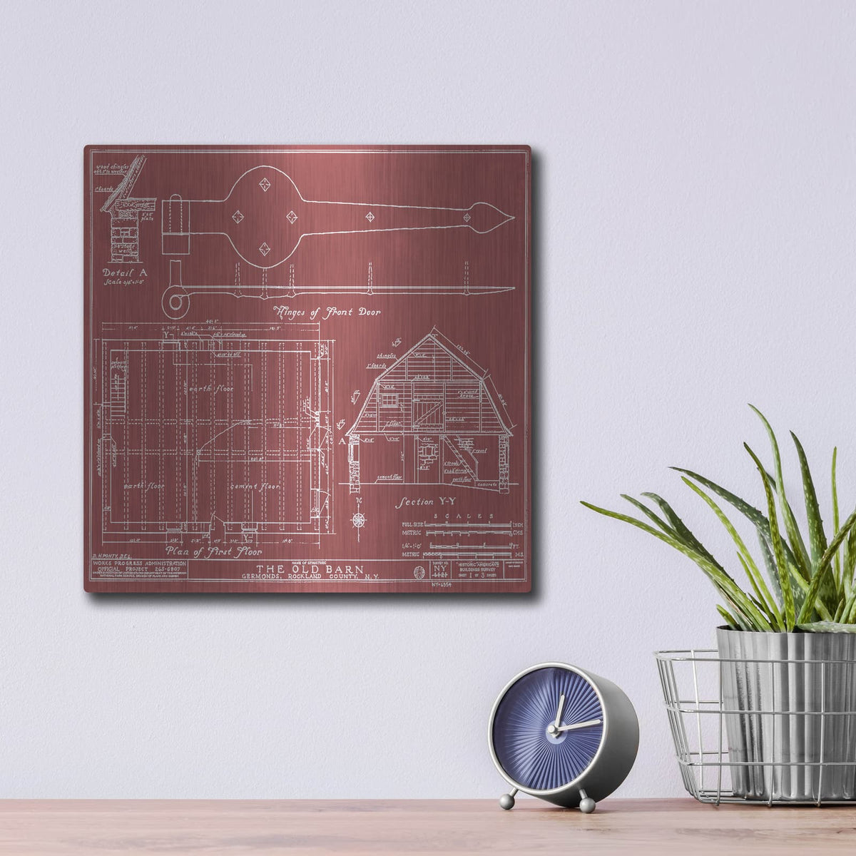 'Rockland County Barn 2' by Annie Warren – Metal Wall Art, 12x12 room view