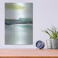 'Sea Green Layers 3' by Annie Warren – Metal Wall Art, 12x16 room view