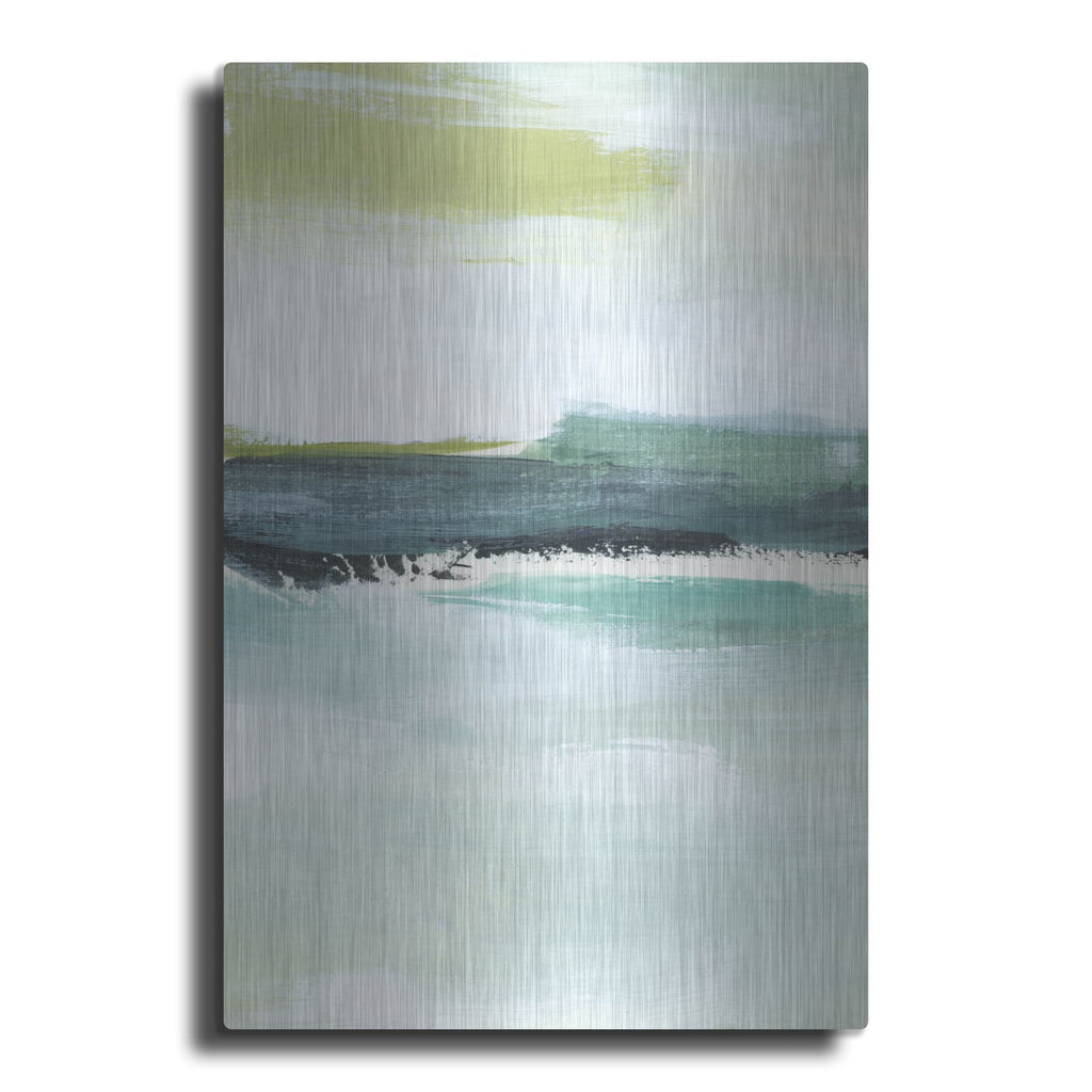 'Sea Green Layers 3' by Annie Warren – Metal Wall Art