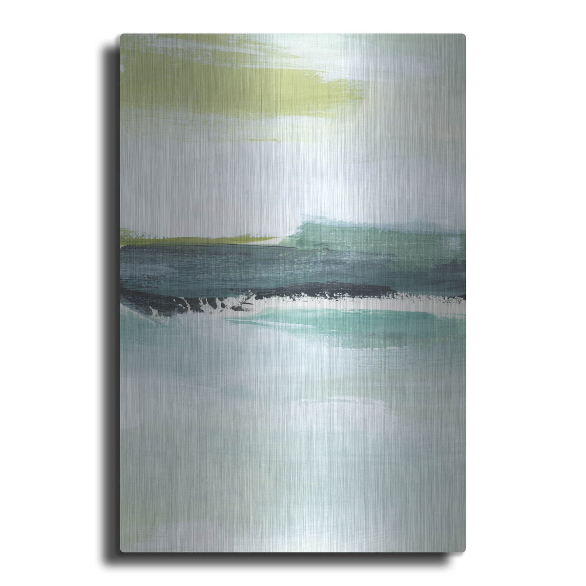 'Sea Green Layers 3' by Annie Warren – Metal Wall Art