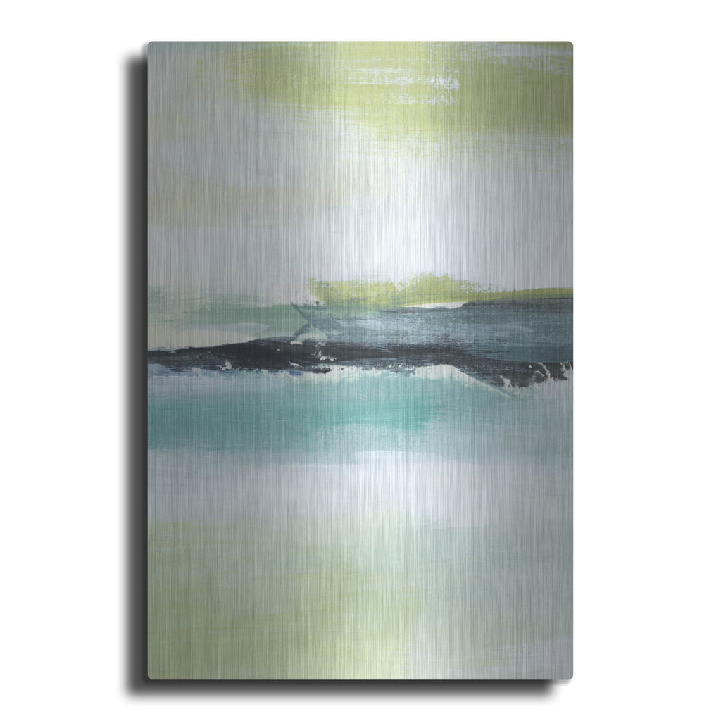 'Sea Green Layers 4' by Annie Warren – Metal Wall Art