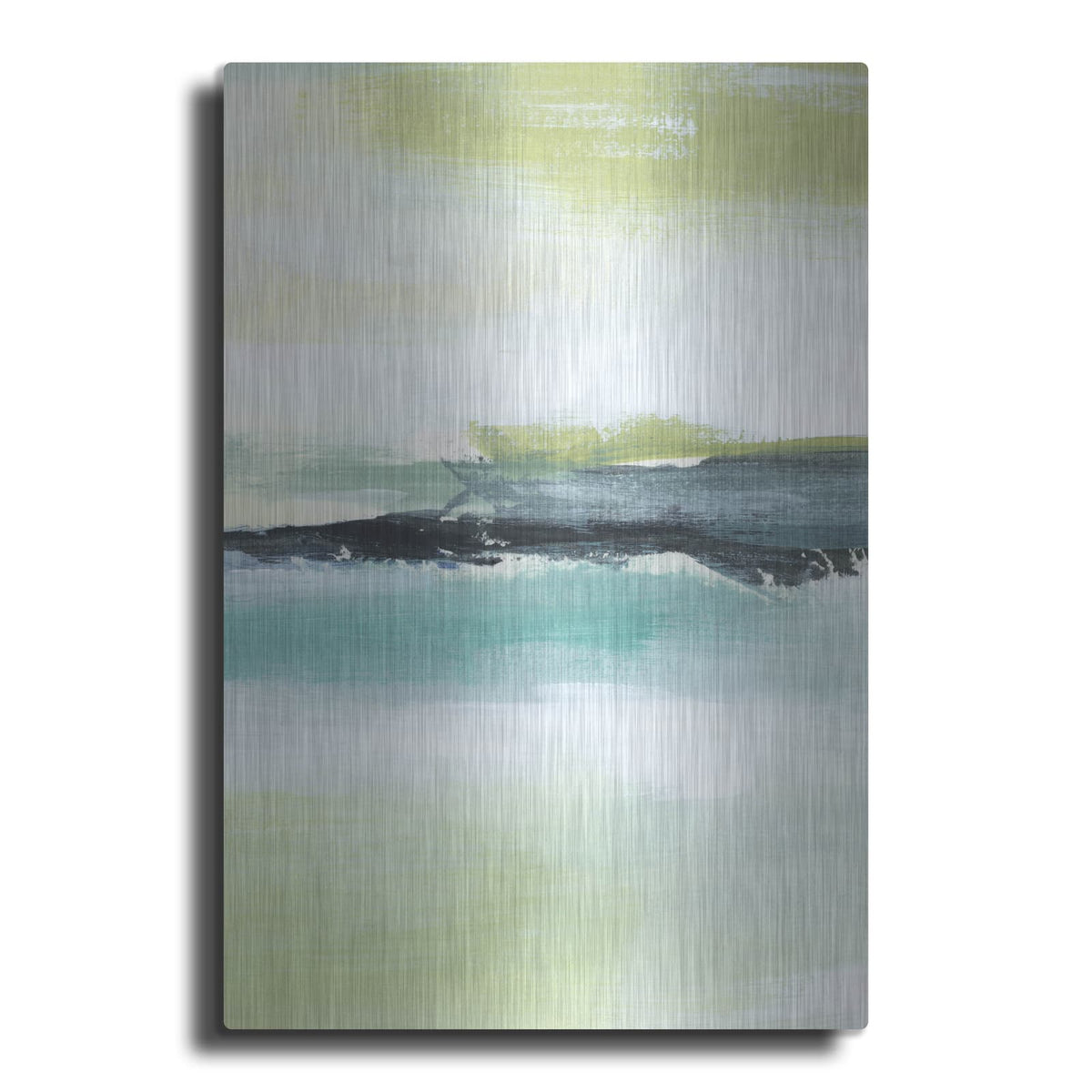 'Sea Green Layers 4' by Annie Warren – Metal Wall Art
