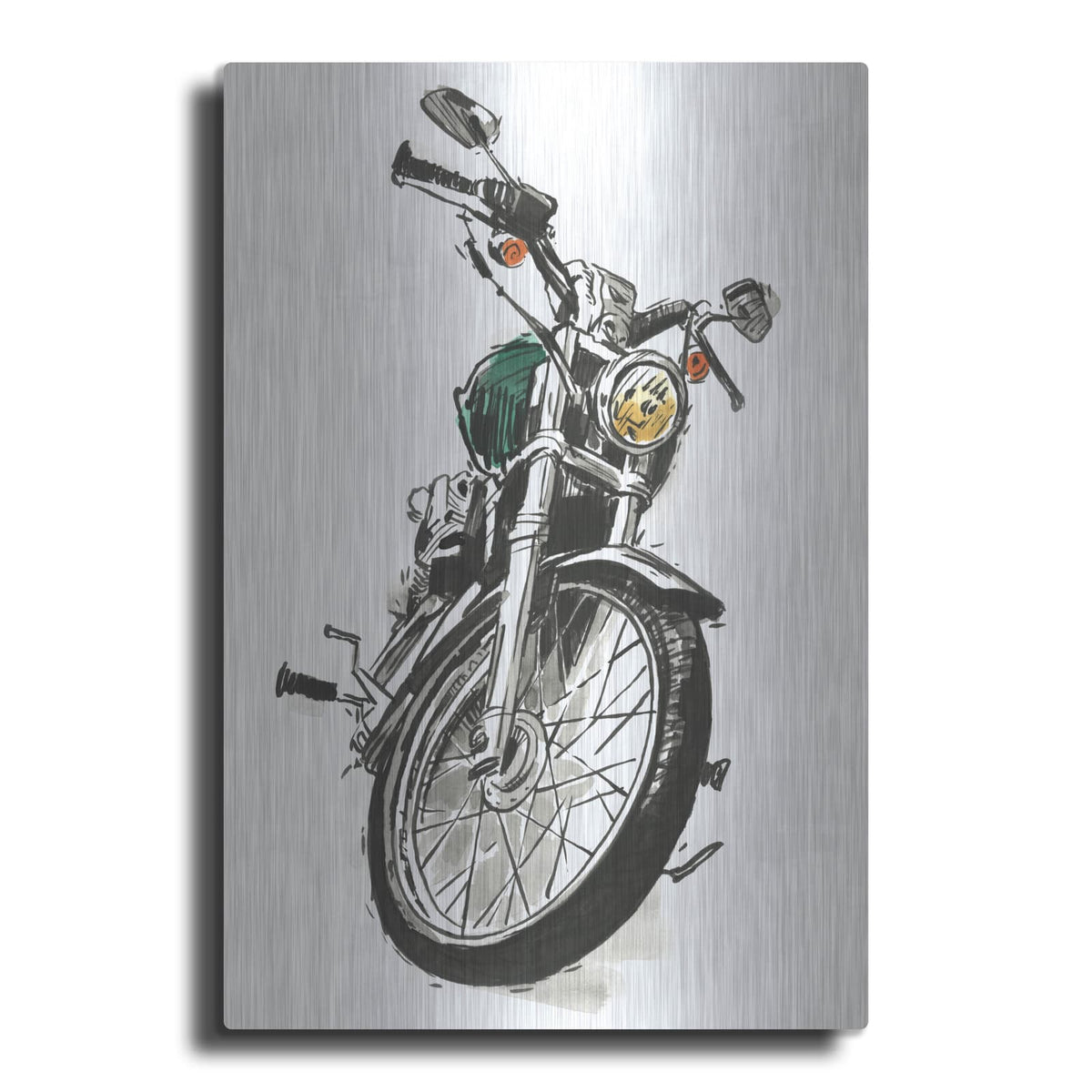 'Two Wheels Collection B' by Annie Warren – Metal Wall Art