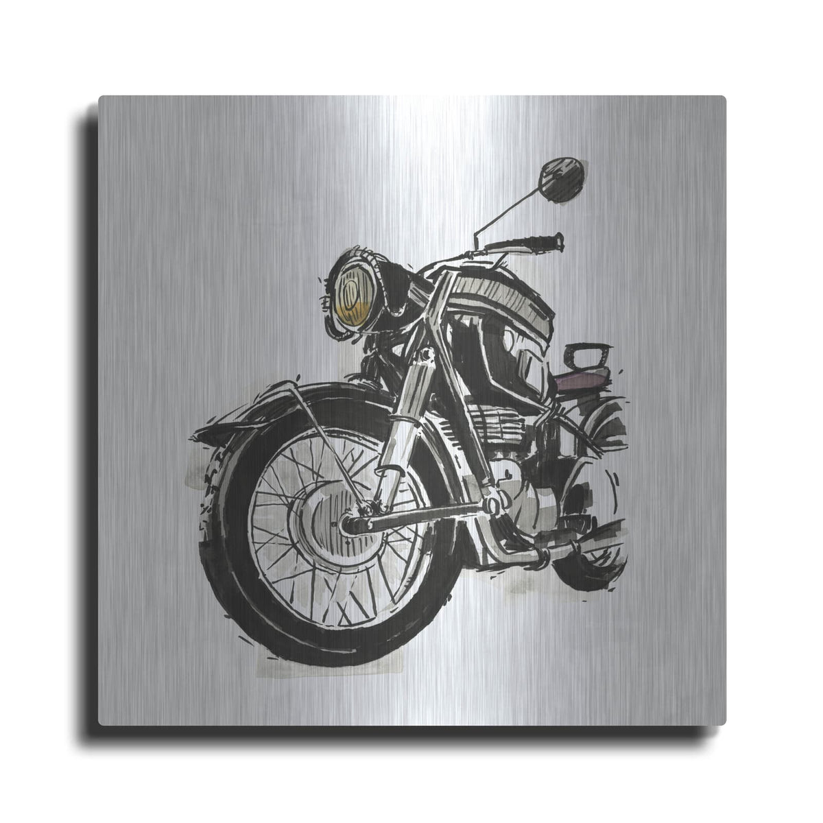 'Two Wheels Collection C' by Annie Warren – Metal Wall Art