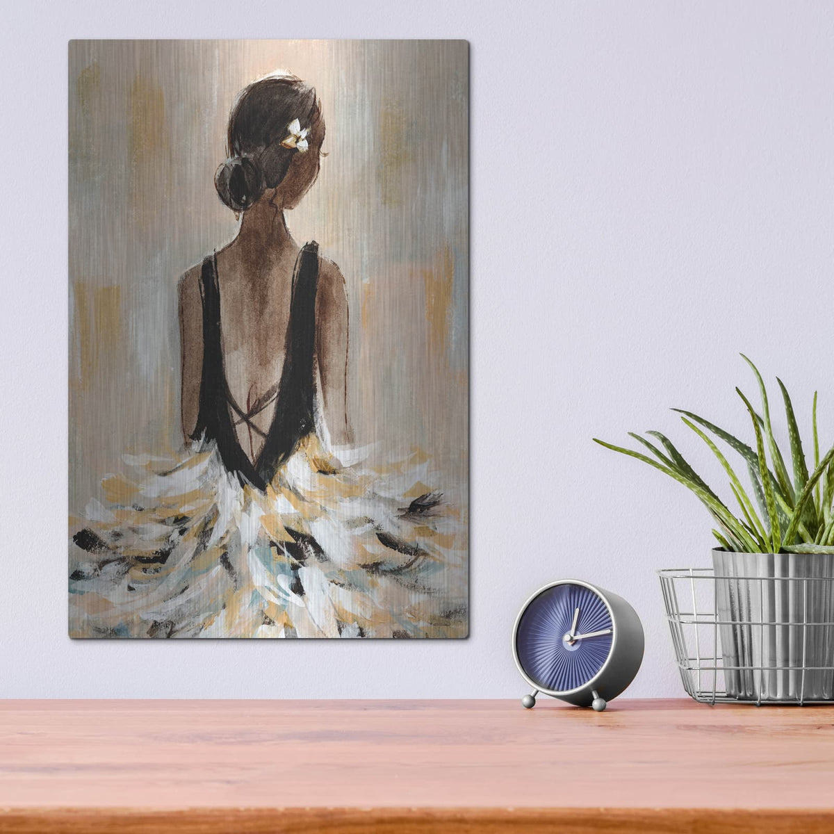 'Ball Gown Frills 1' by Annie Warren – Metal Wall Art, 12x16 room view