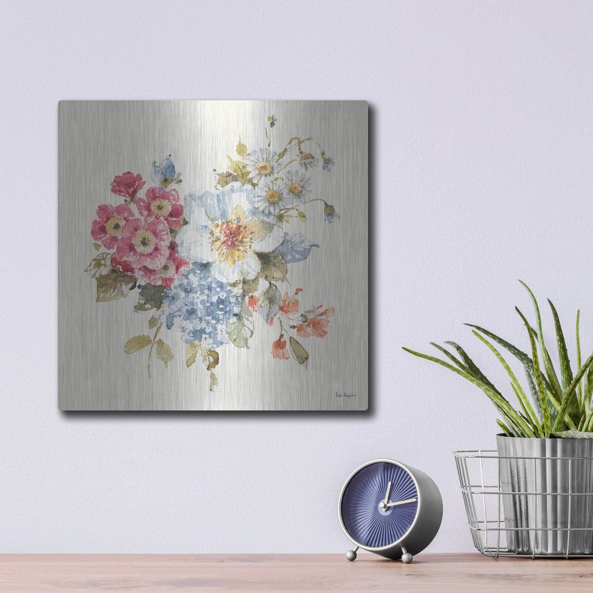 'Summer Garden VI' by Lisa Audit – Metal Wall Art, 12x12 room view