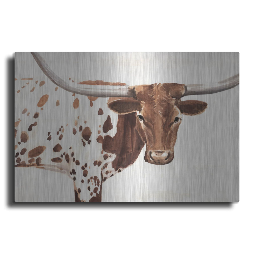 'Spotted Steer 1' by Annie Warren – Metal Wall Art